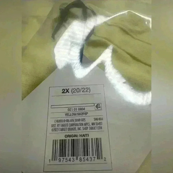 Women's Short Sleeve V-Neck T-Shirt  Yellow - Ava & Viv™ - Picture 8 of 8